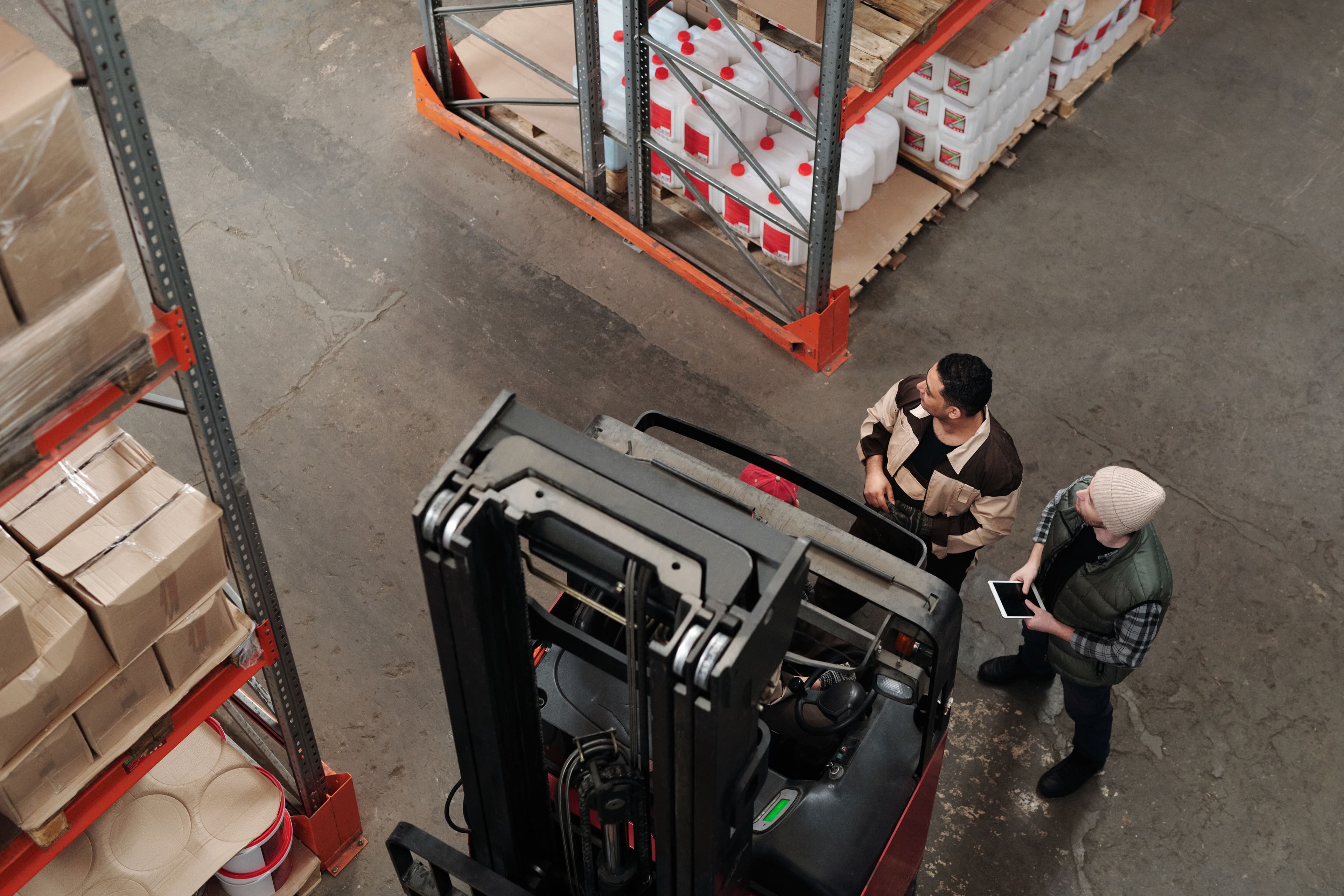 Orders being pulled and packed at the ESCU warehouse